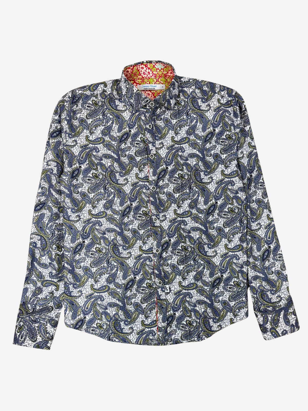Slick Paisley Cotton L/S Shirt - Grey