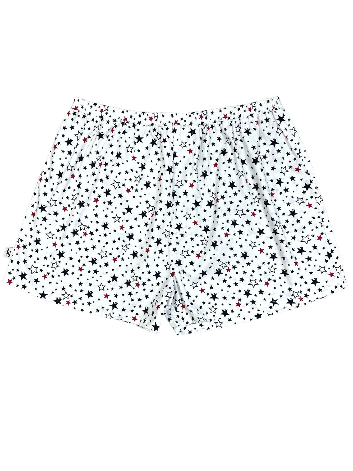 Stellar Geometric Cotton Boxer Short - White/Navy