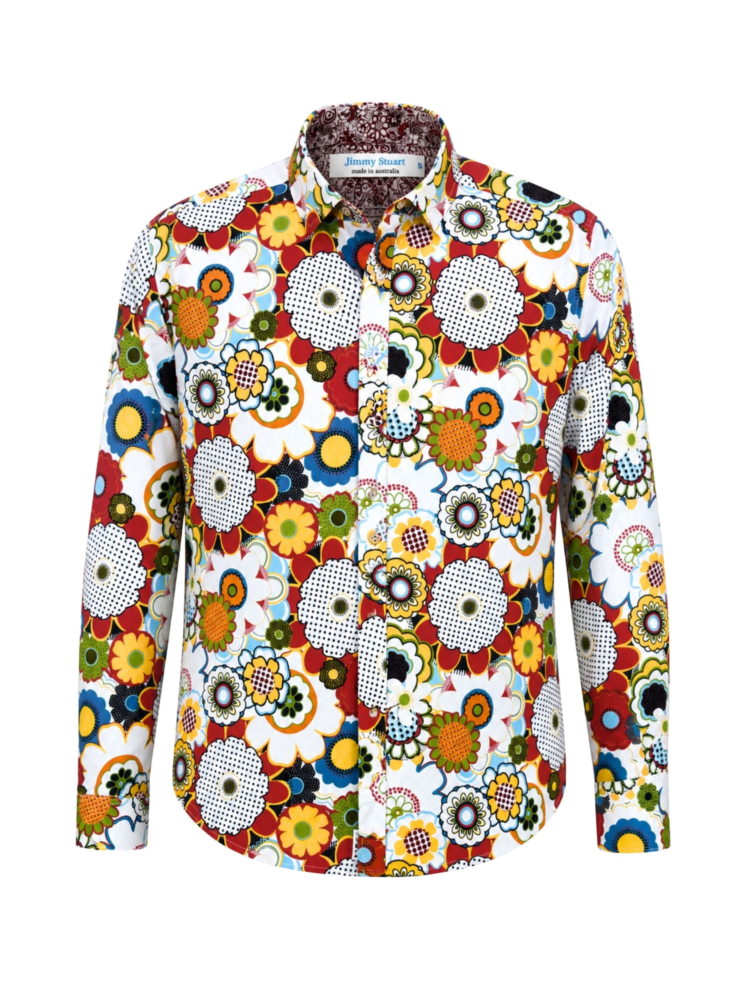 Sunshine Floral Cotton L/S Shirt - White