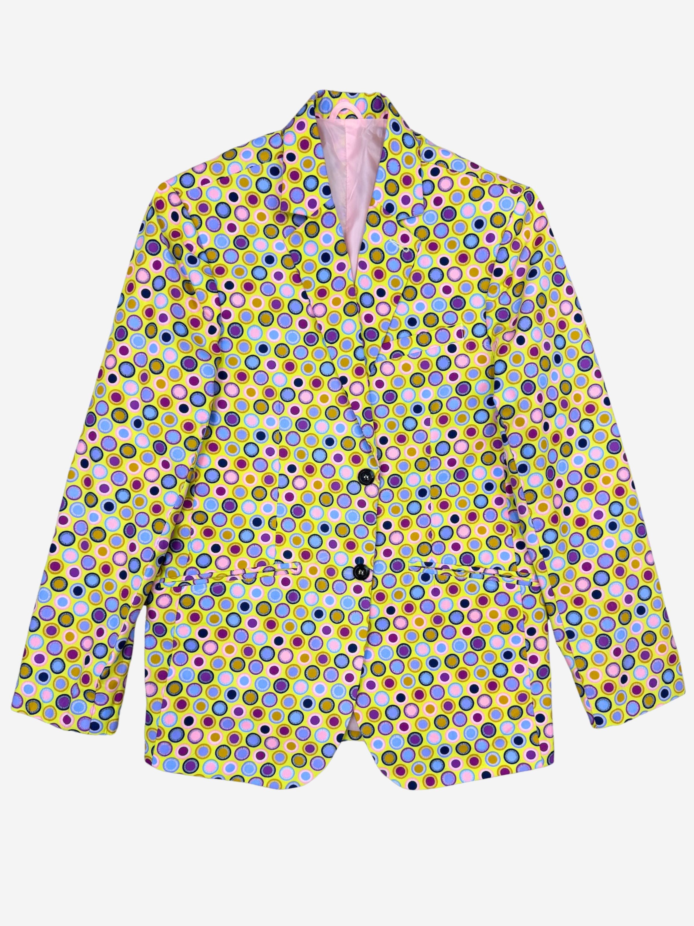 Sunspot Polka Dot Cotton Jacket - Yellow