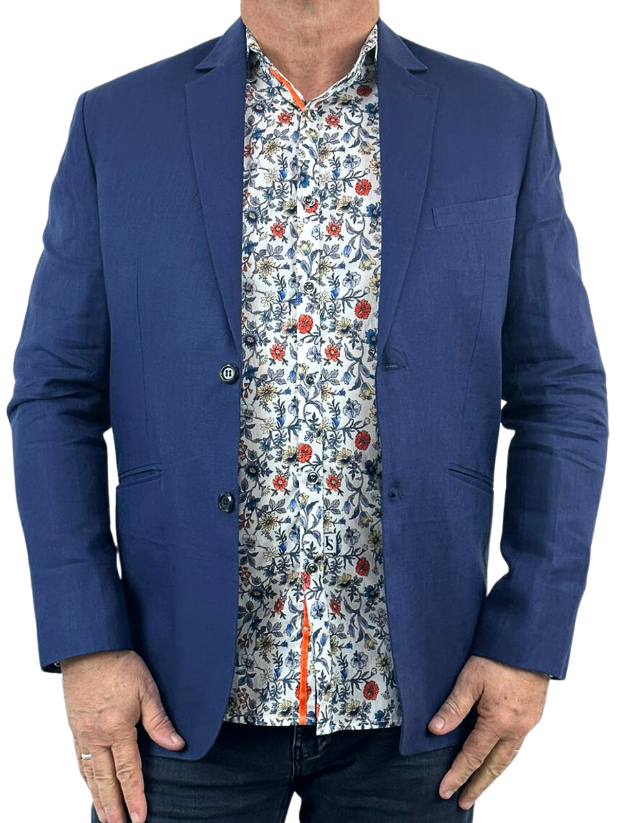 Tangle Floral Cotton L/S Big Mens Shirt – Multi