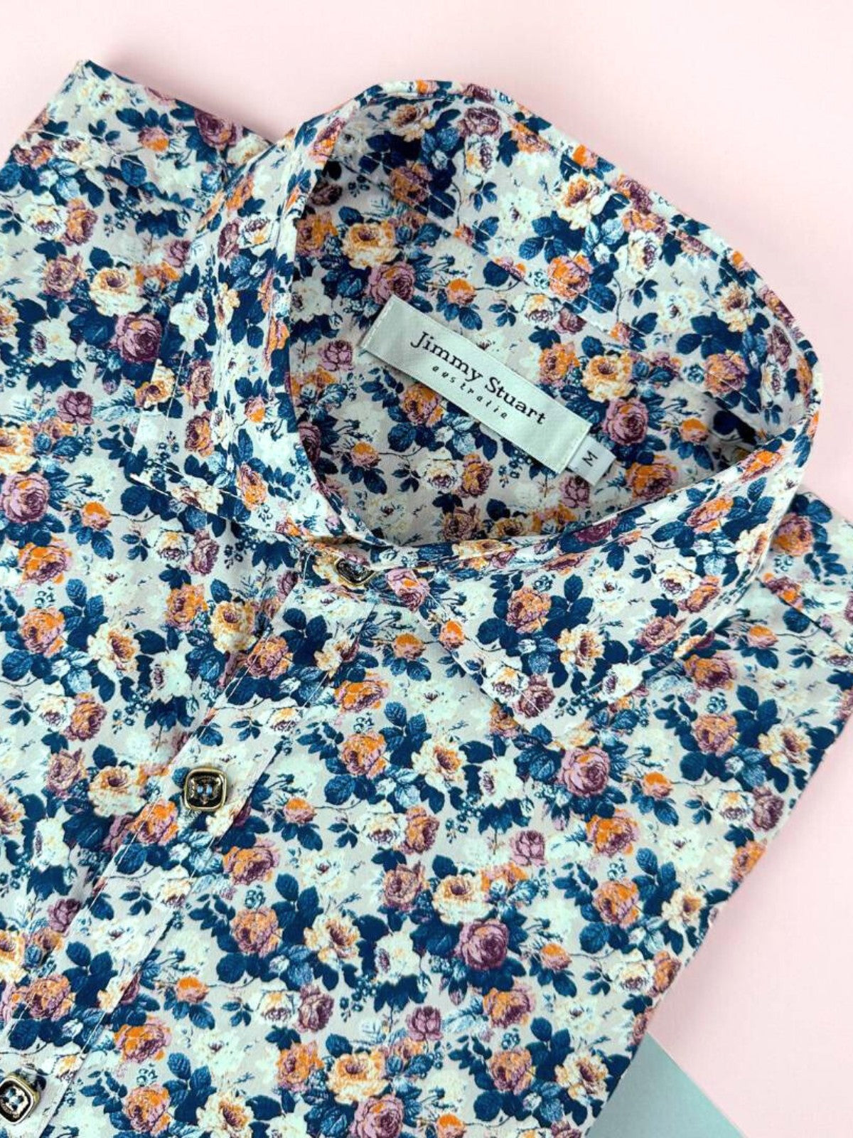 Thrive Floral Cotton S/S Shirt - Pink
