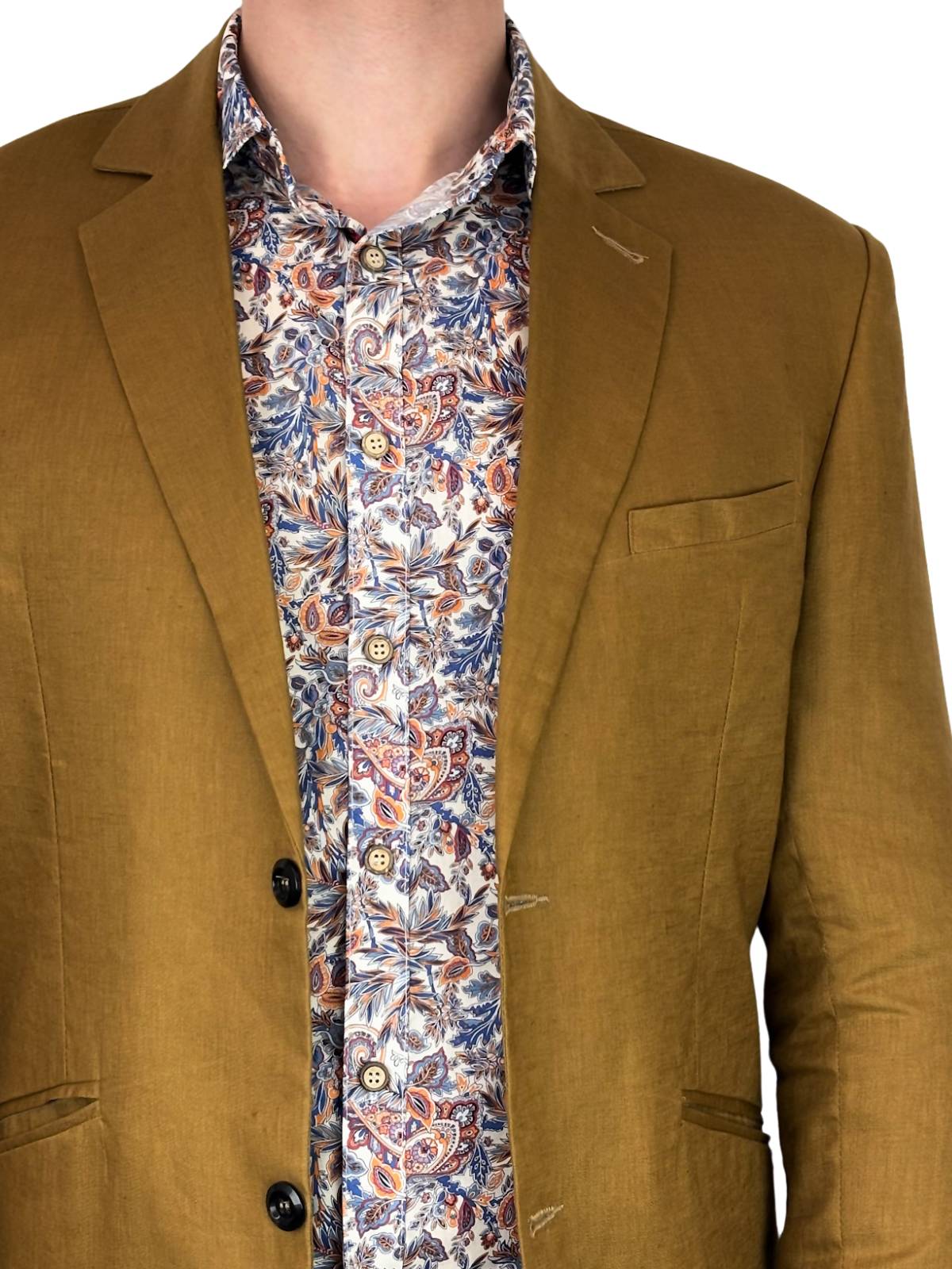Burst Paisley Cotton L/S Shirt - Multi