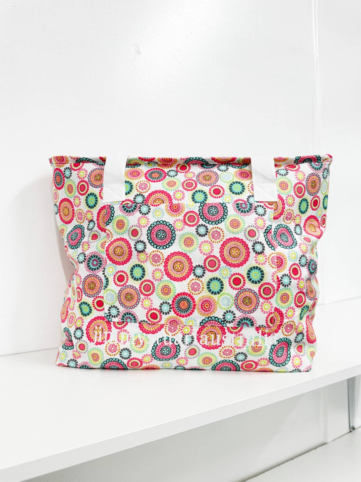 Universe Geometric Cotton Tote Bag - Multi