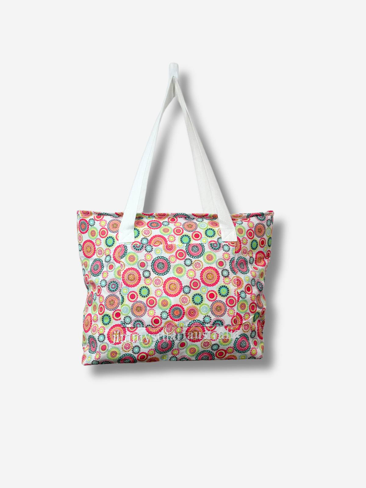 Universe Geometric Cotton Tote Bag - Multi