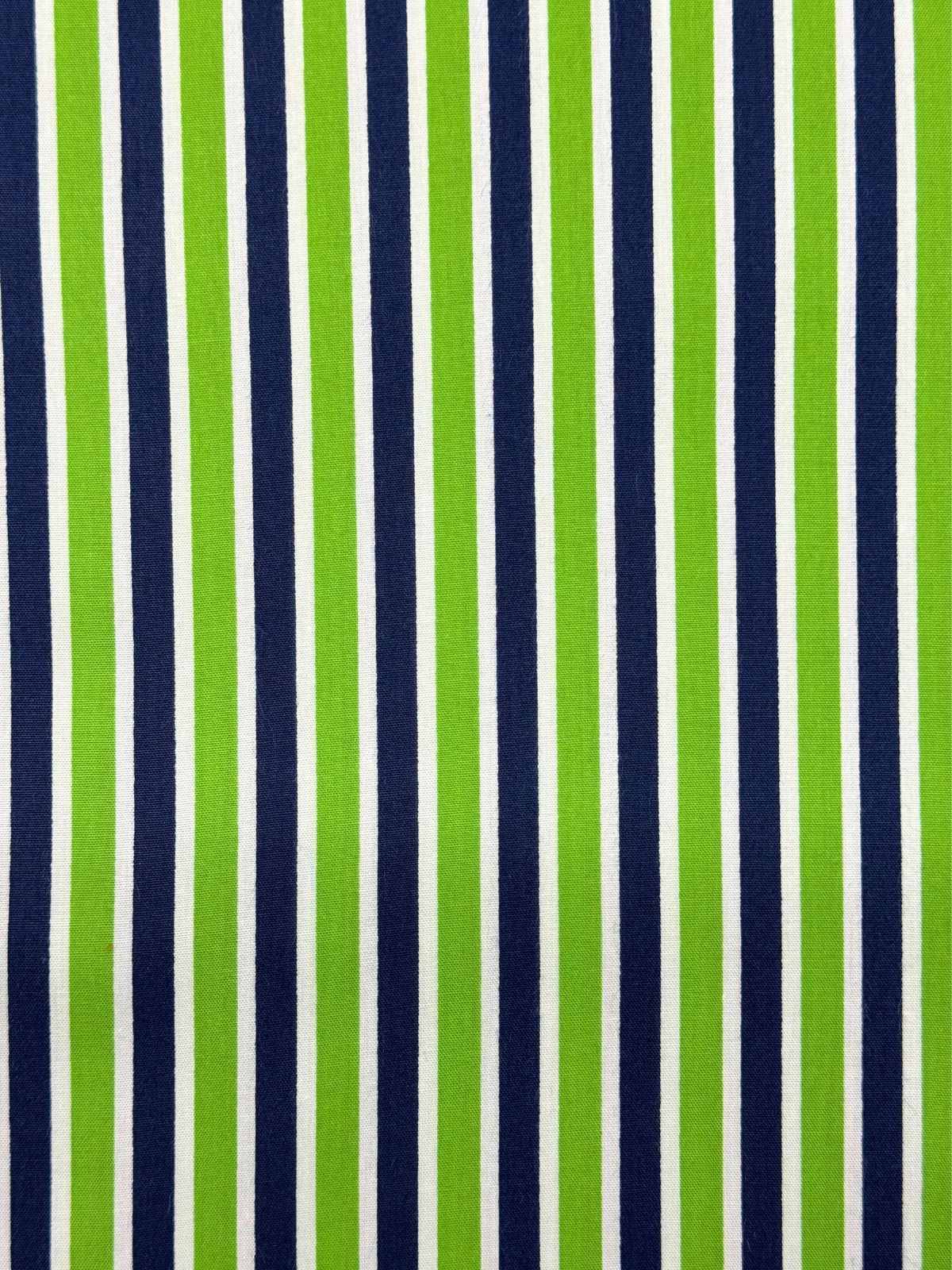 Varsity Stripe Cotton Boxer Short - Green/Blue