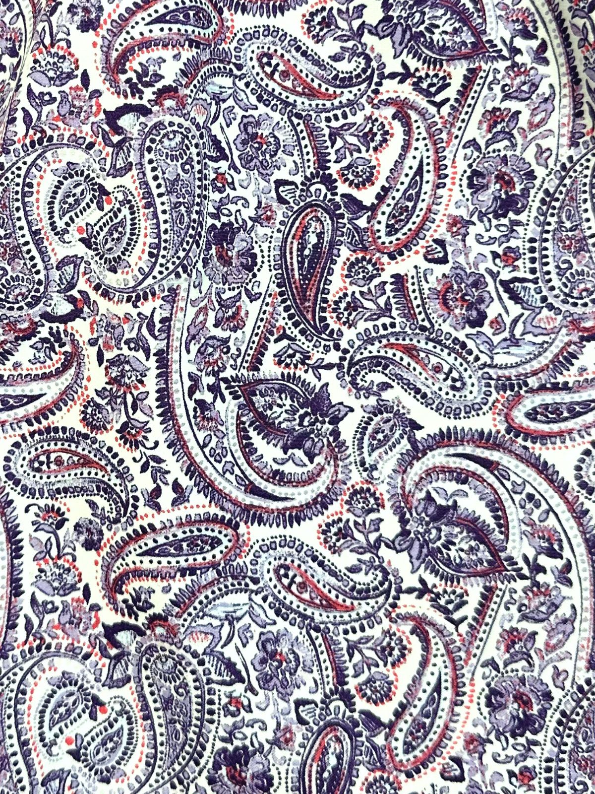 Violet Paisley Cotton Boxer Short - Purple