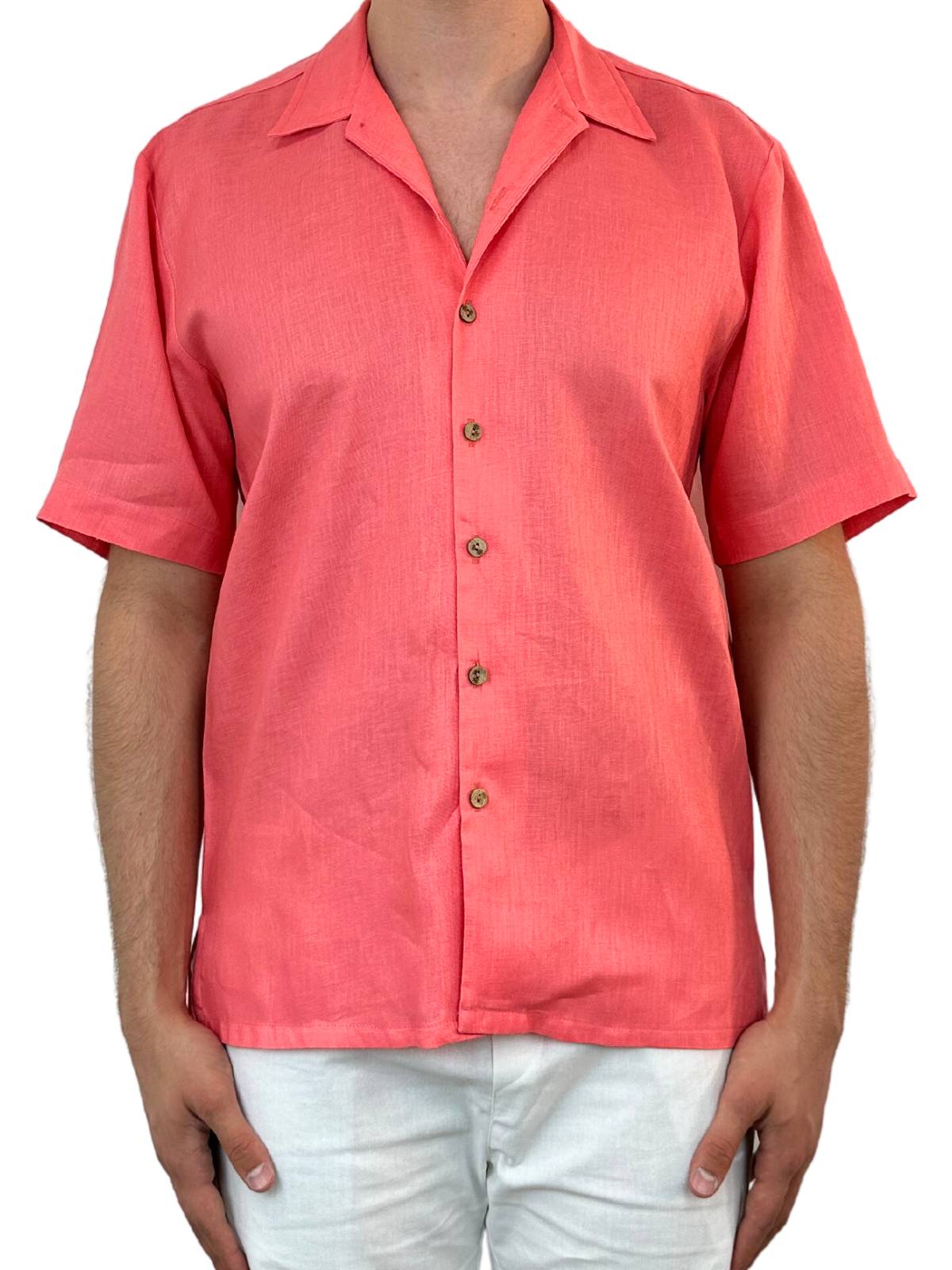 Byron Bay Watermelon Linen S/S Shirt