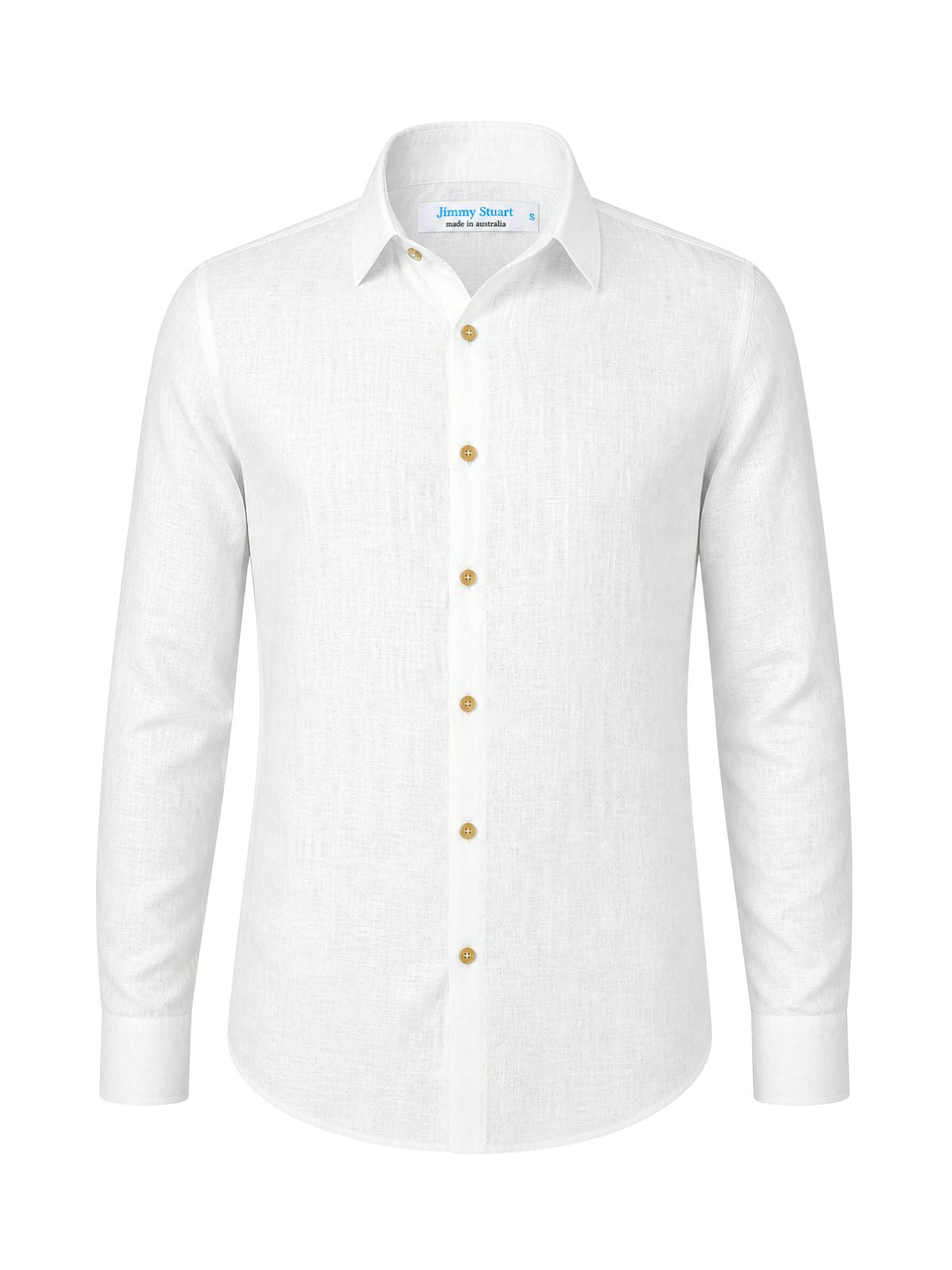 Byron Bay White Linen L/S Shirt