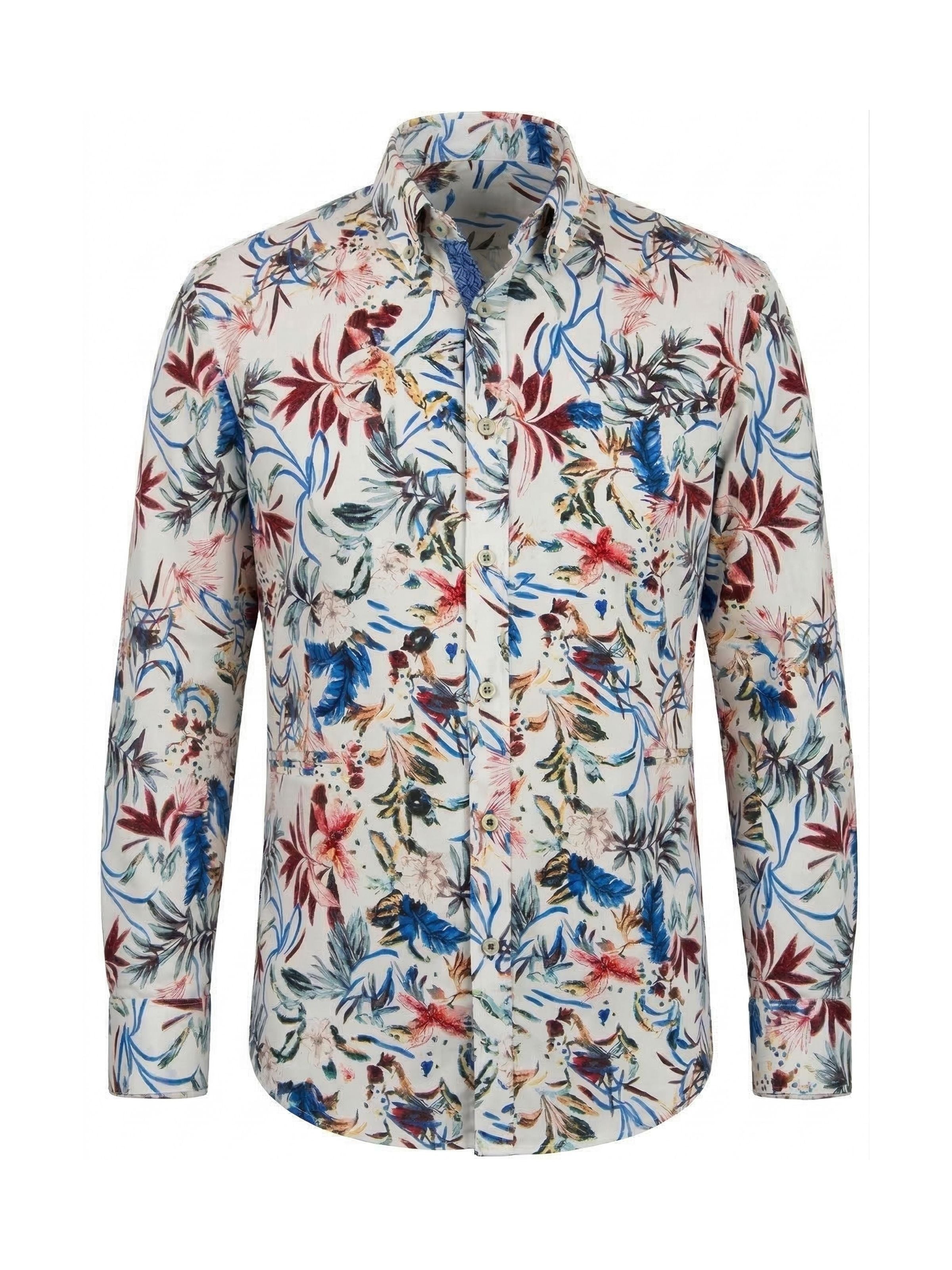 Wildfire Floral Cotton L/S Shirt - White