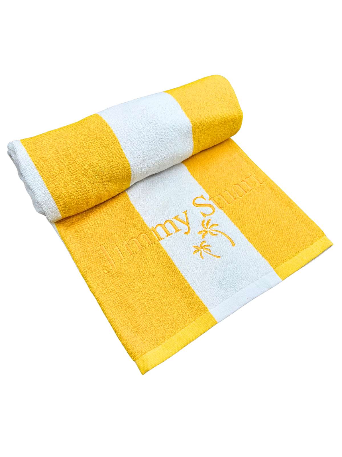 Yellow and White Striped Towel