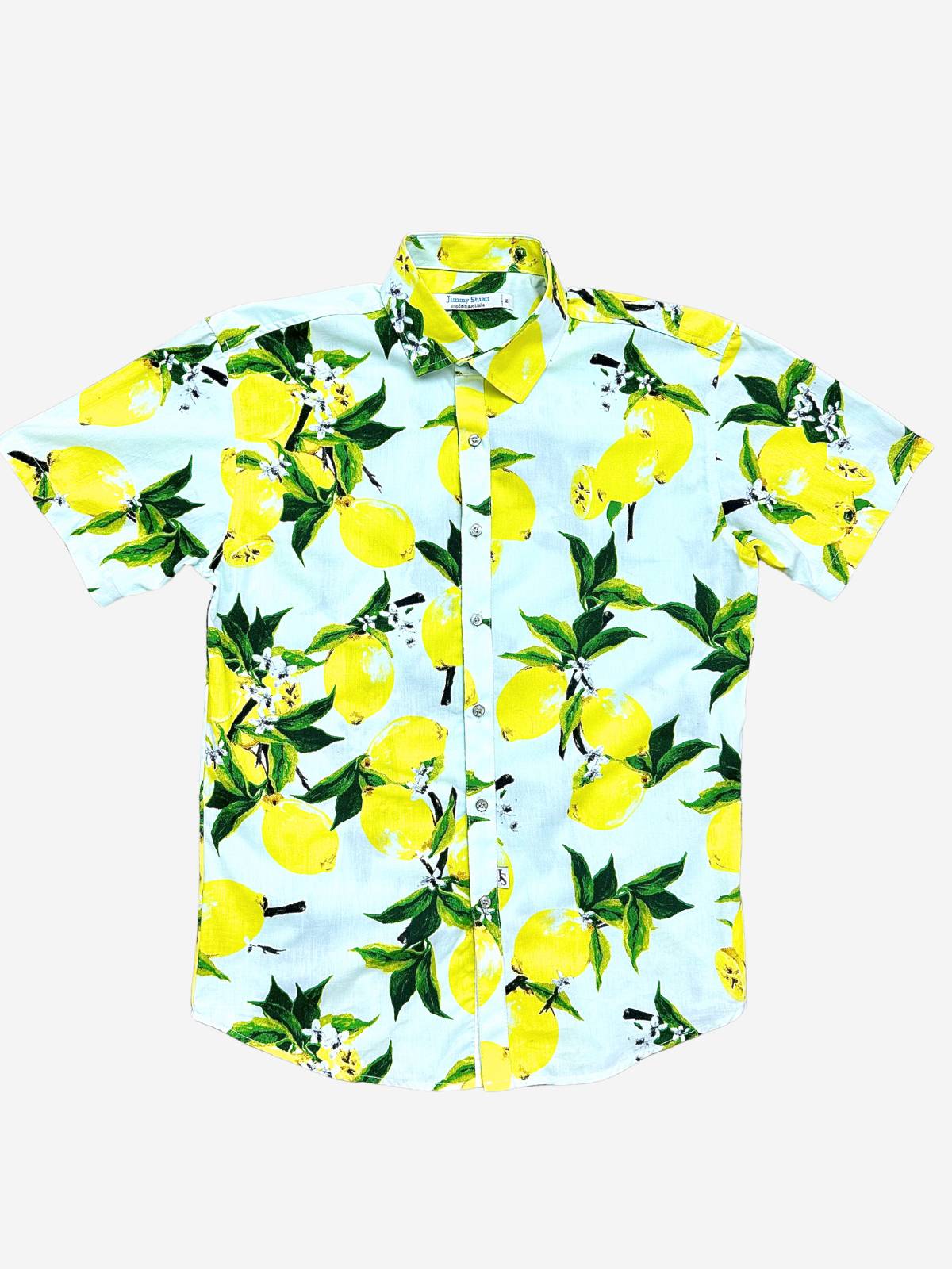 Zesty Floral Cotton S/S Shirt - Yellow/Green