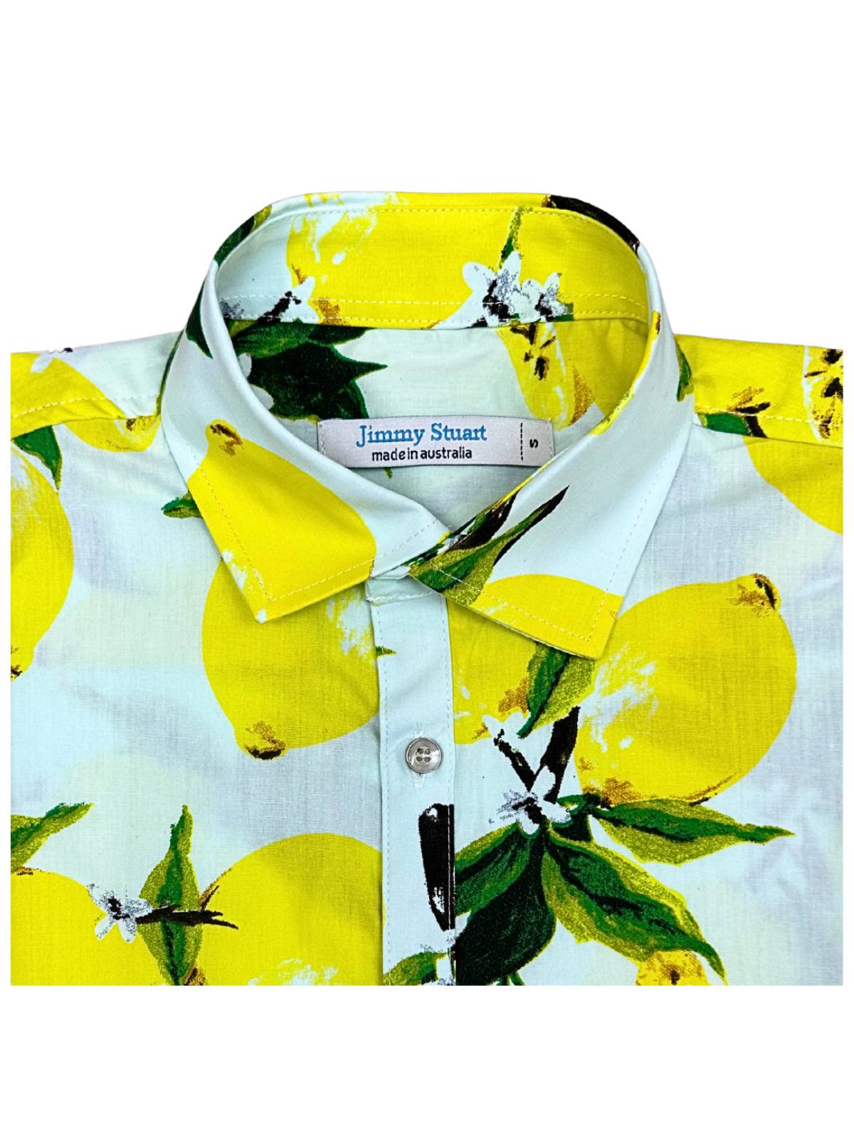 Zesty Floral Cotton S/S Shirt - Yellow/Green