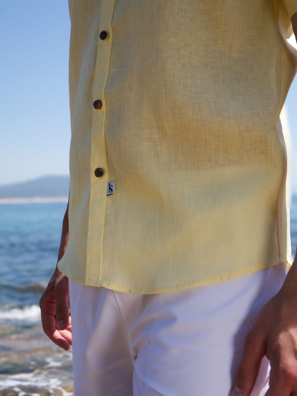 Byron Bay Zesty Lemon Linen S/S Shirt