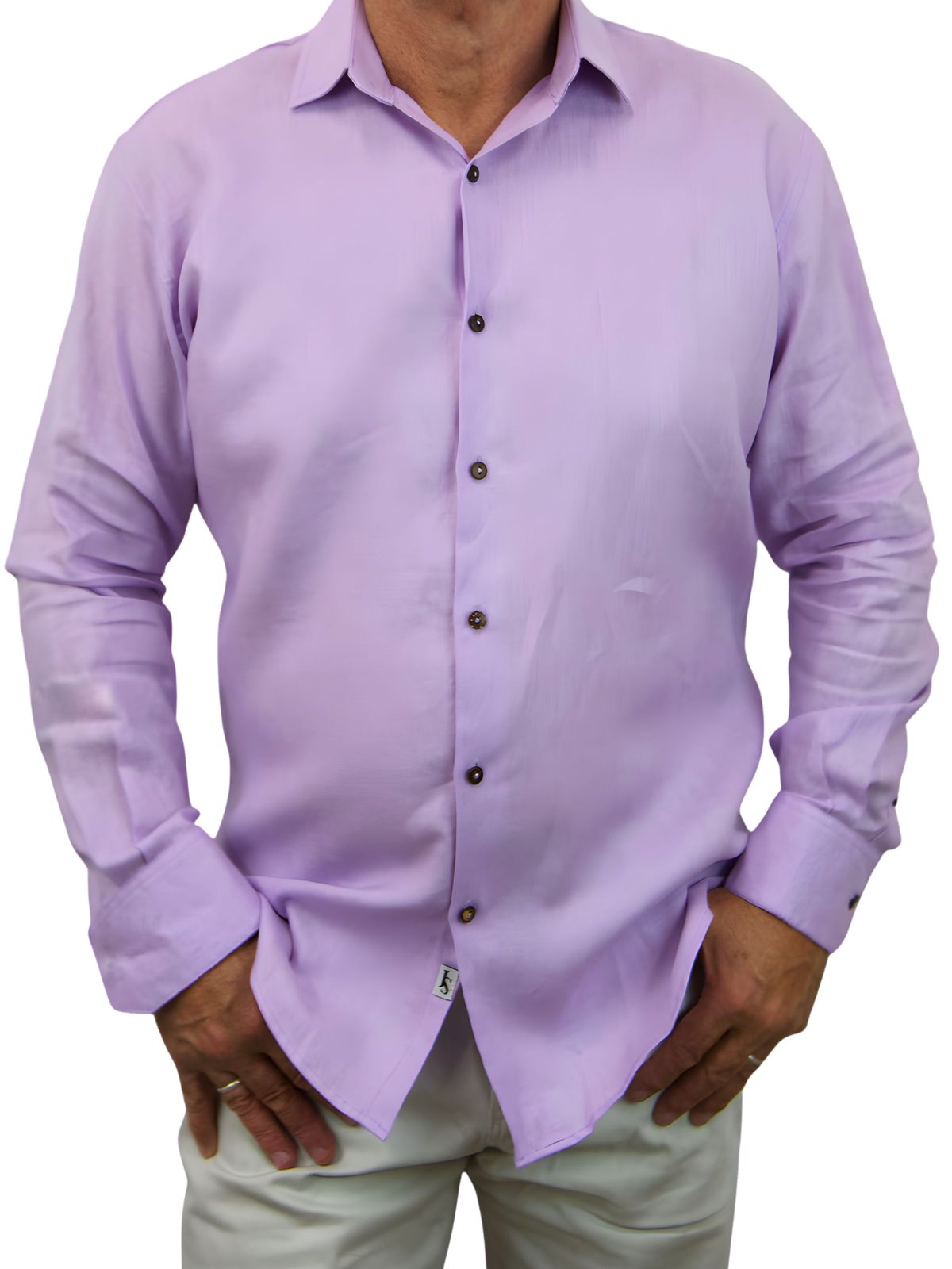 Byron Bay Violet Linen L/S Shirt