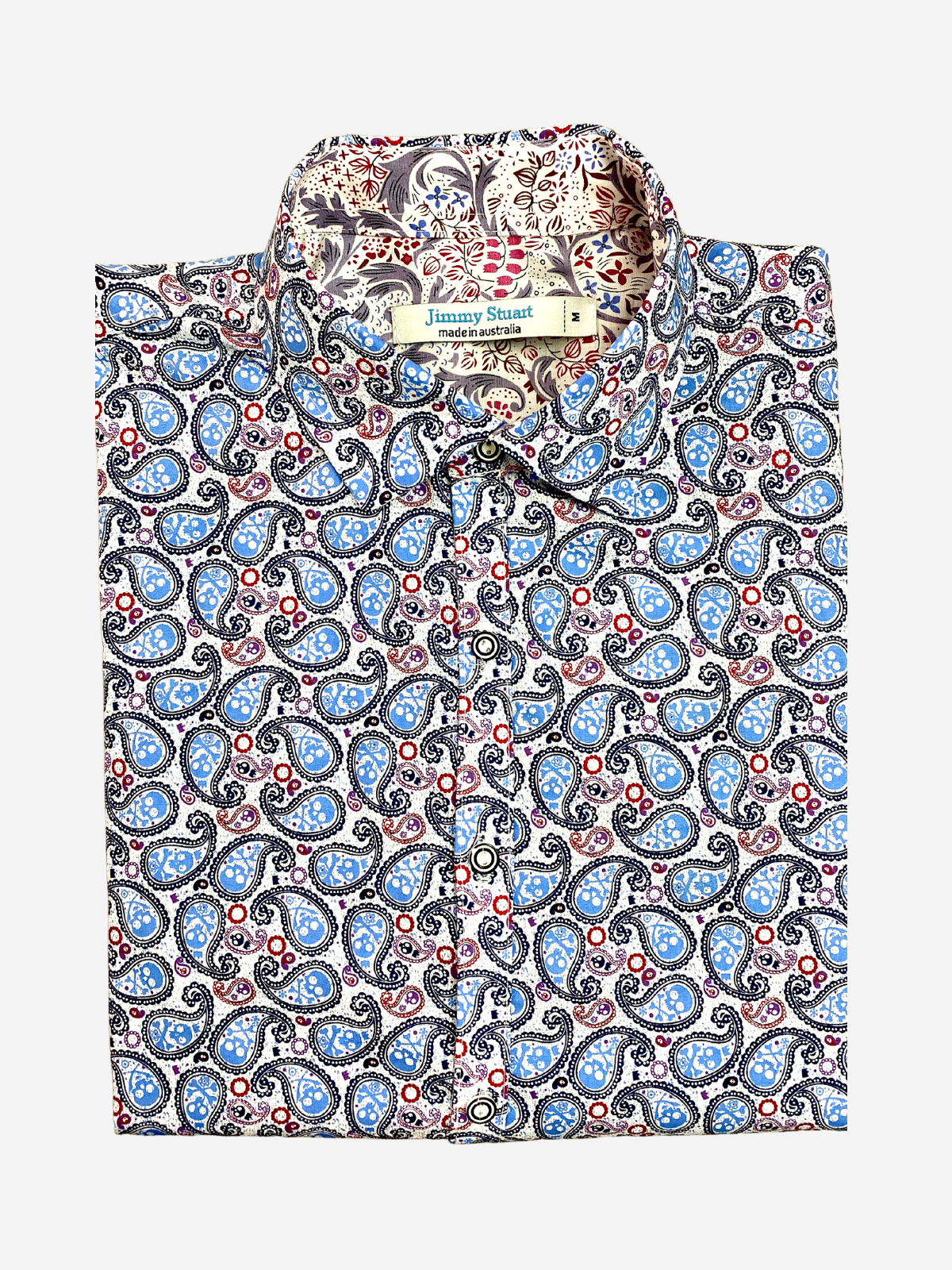 Pirate Paisley Cotton L/S Shirt - Blue