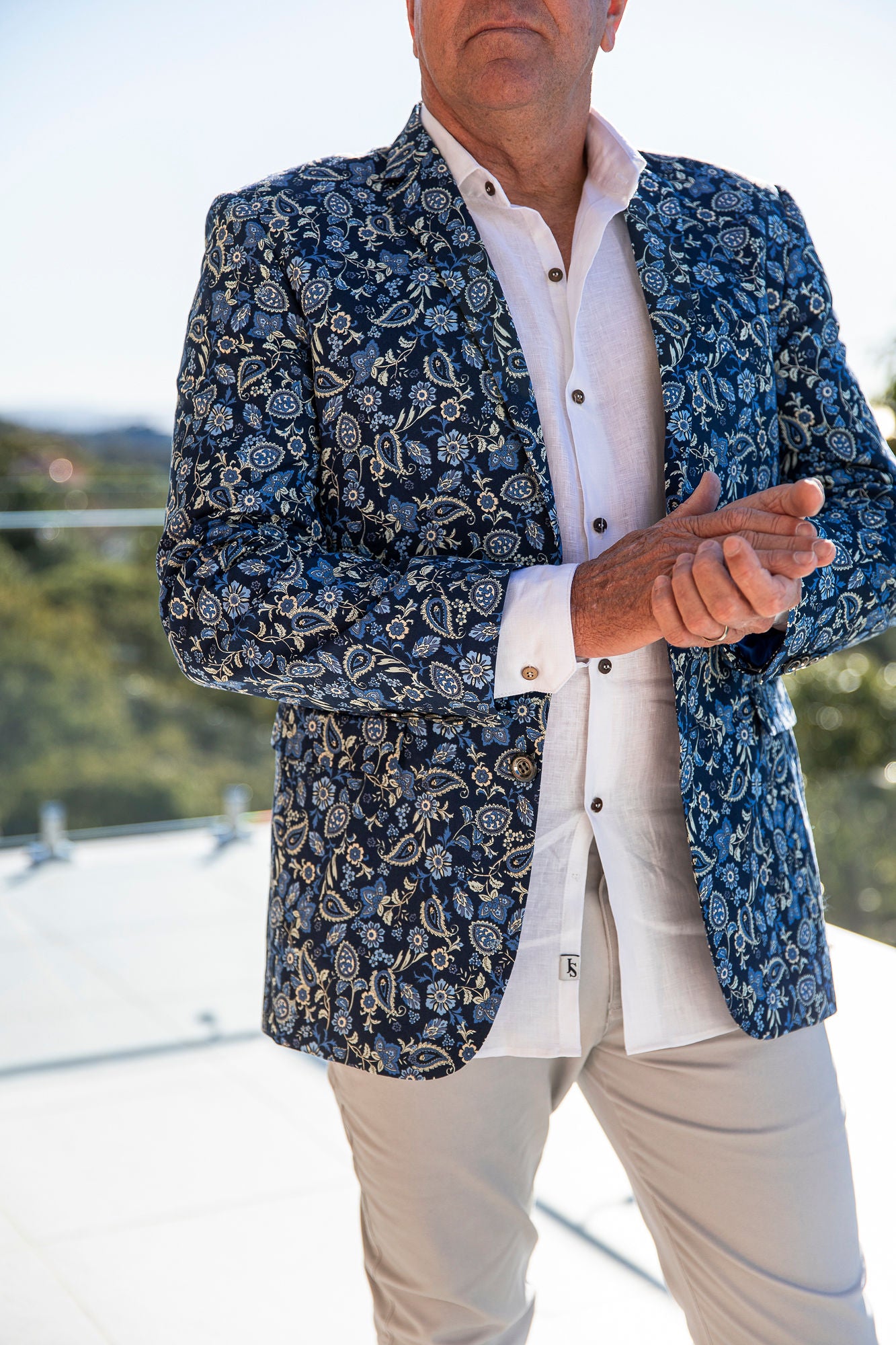 Indigo Paisley Jacket - Blue