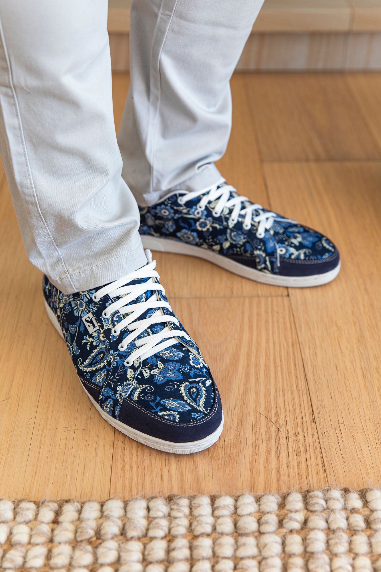 Indigo Paisley Shoe - Navy