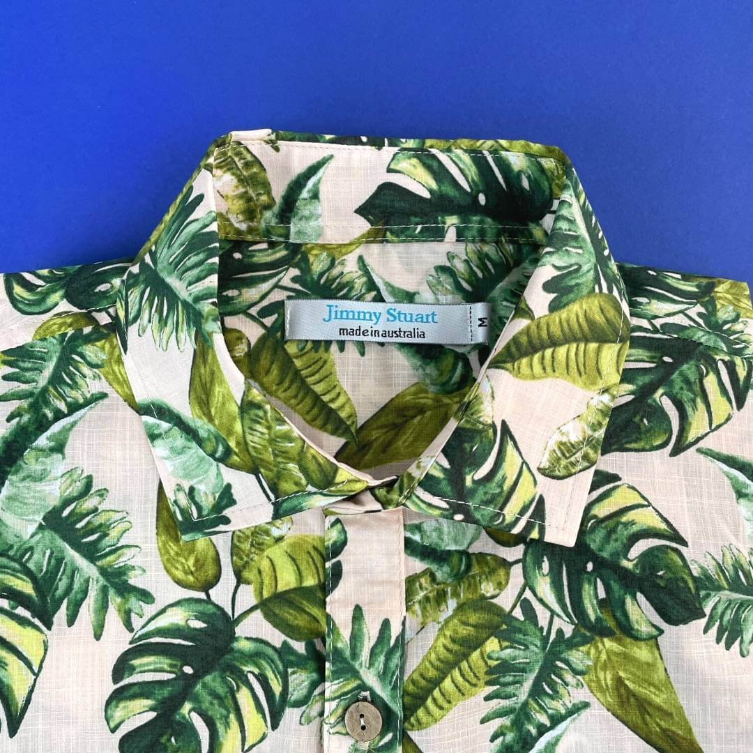 Lush Floral Linen S/S Shirt - Pink/Green