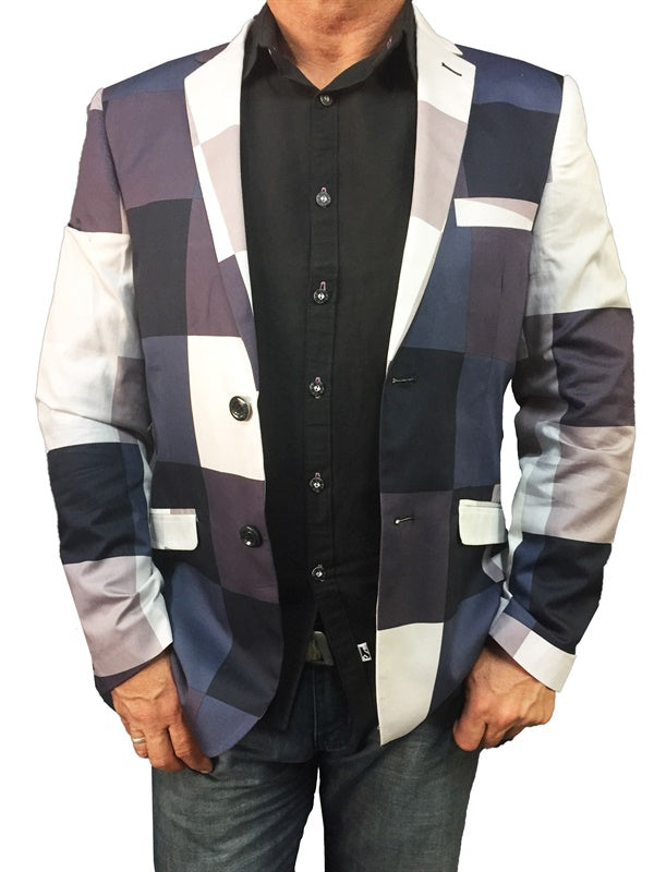 Harlequin Geometric Jacket - Purple