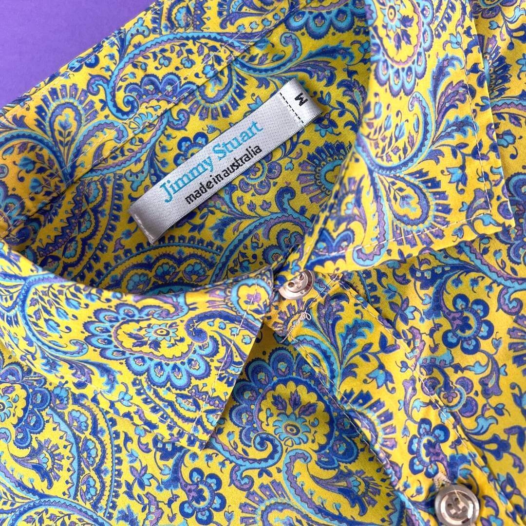 Love Paisley Cotton L/S Shirt - Yellow/Purple