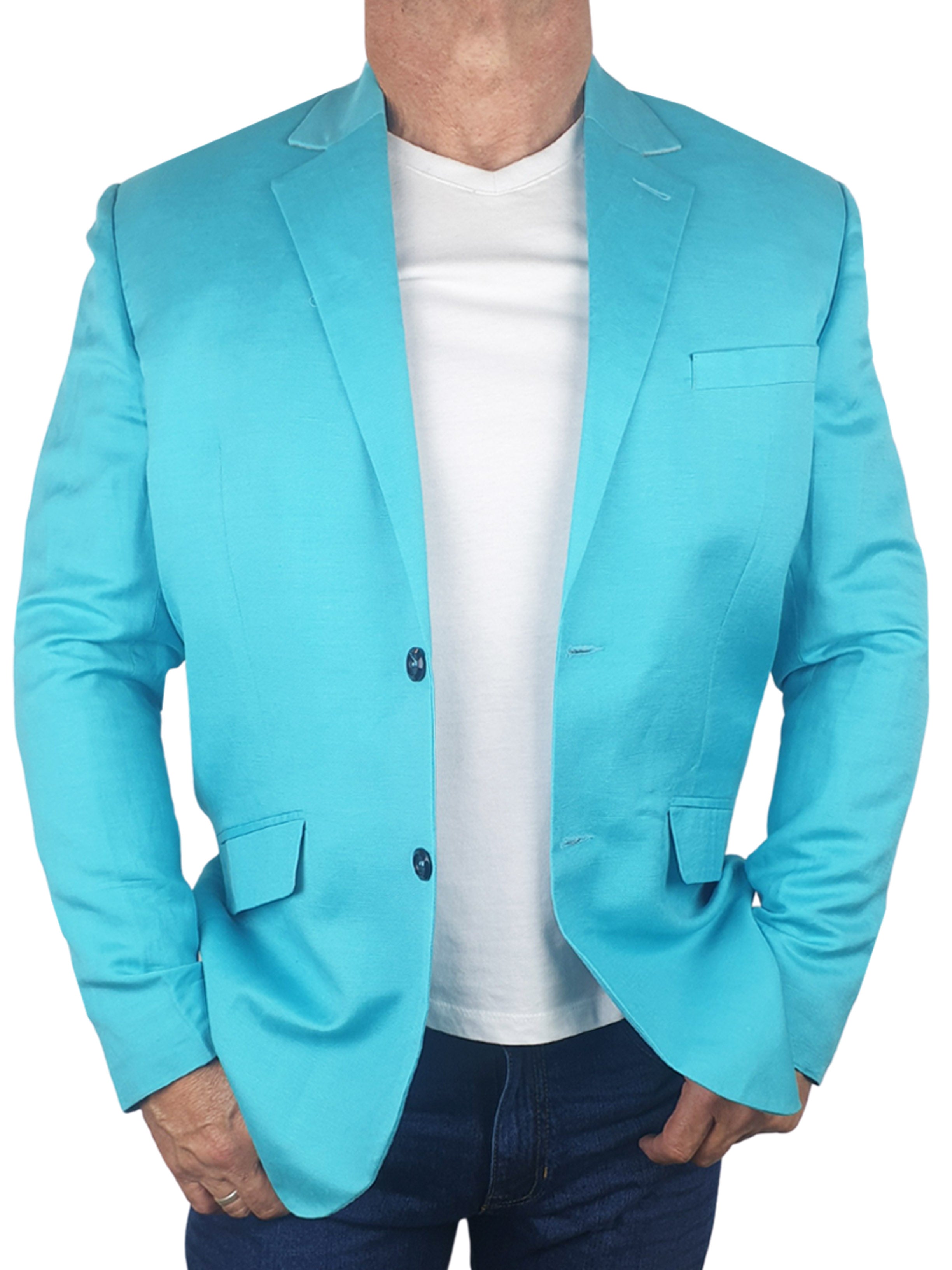 Aqua Linen Jacket