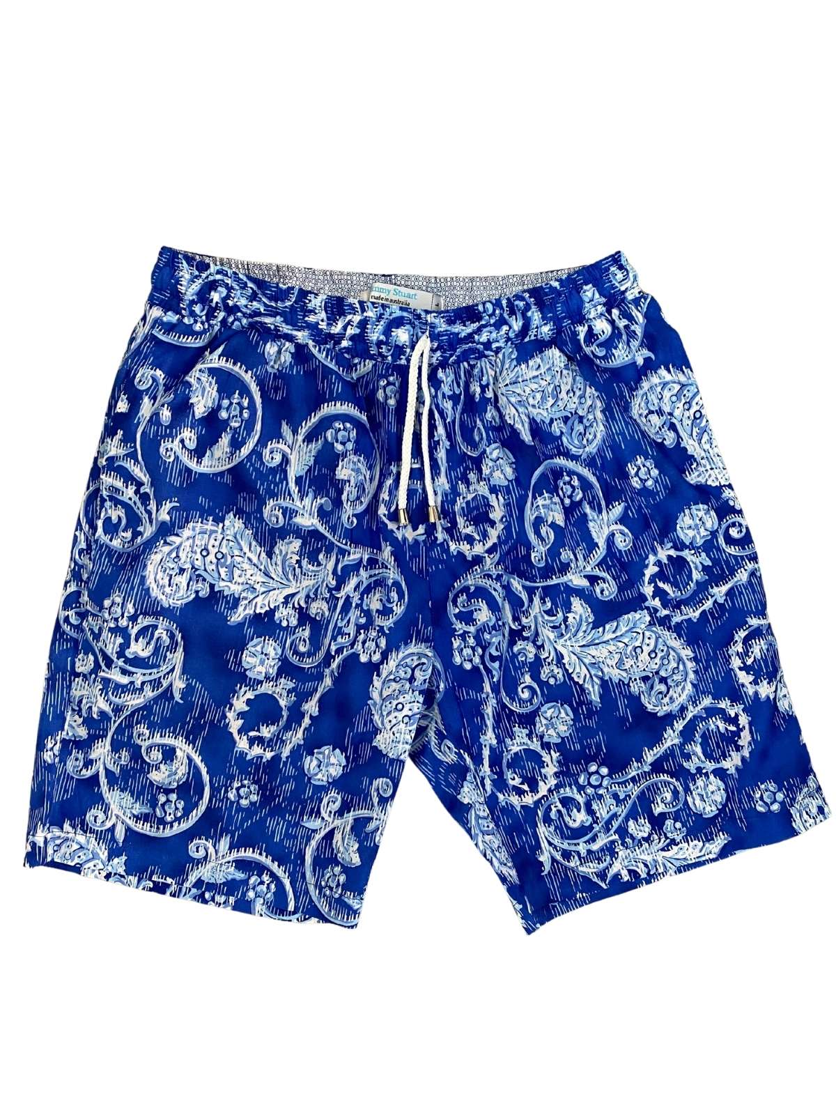 Aquarius Abstract Cotton Short - Blue