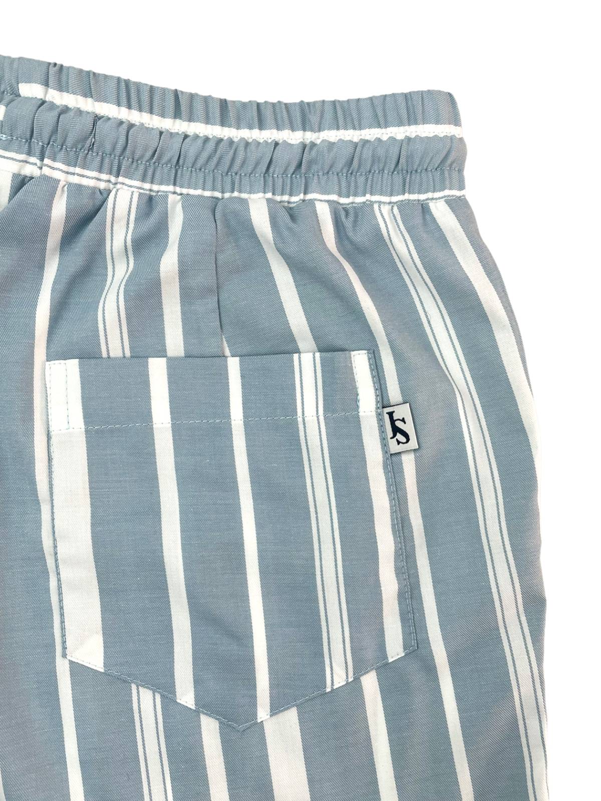 Argentina Stripe Cotton Short - Blue/White