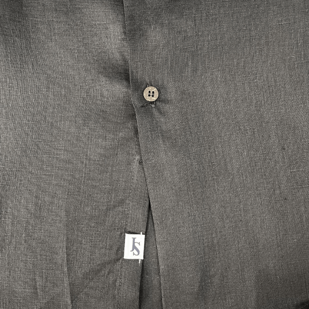 Byron Bay Black Linen L/S Shirt