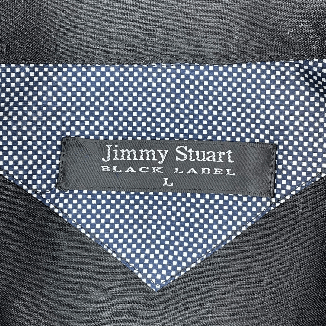 Byron Bay Black Linen L/S Big Mens Shirt