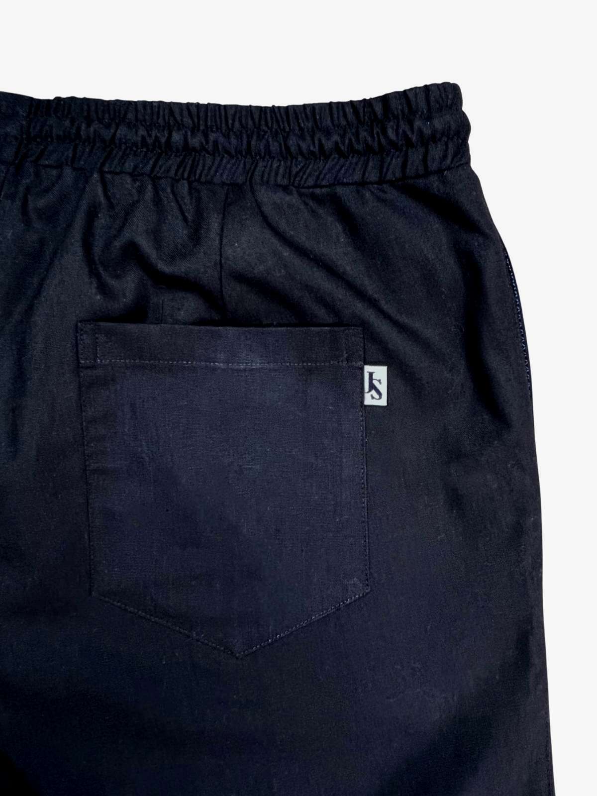 Bahamas Cotton/Linen Short - Black