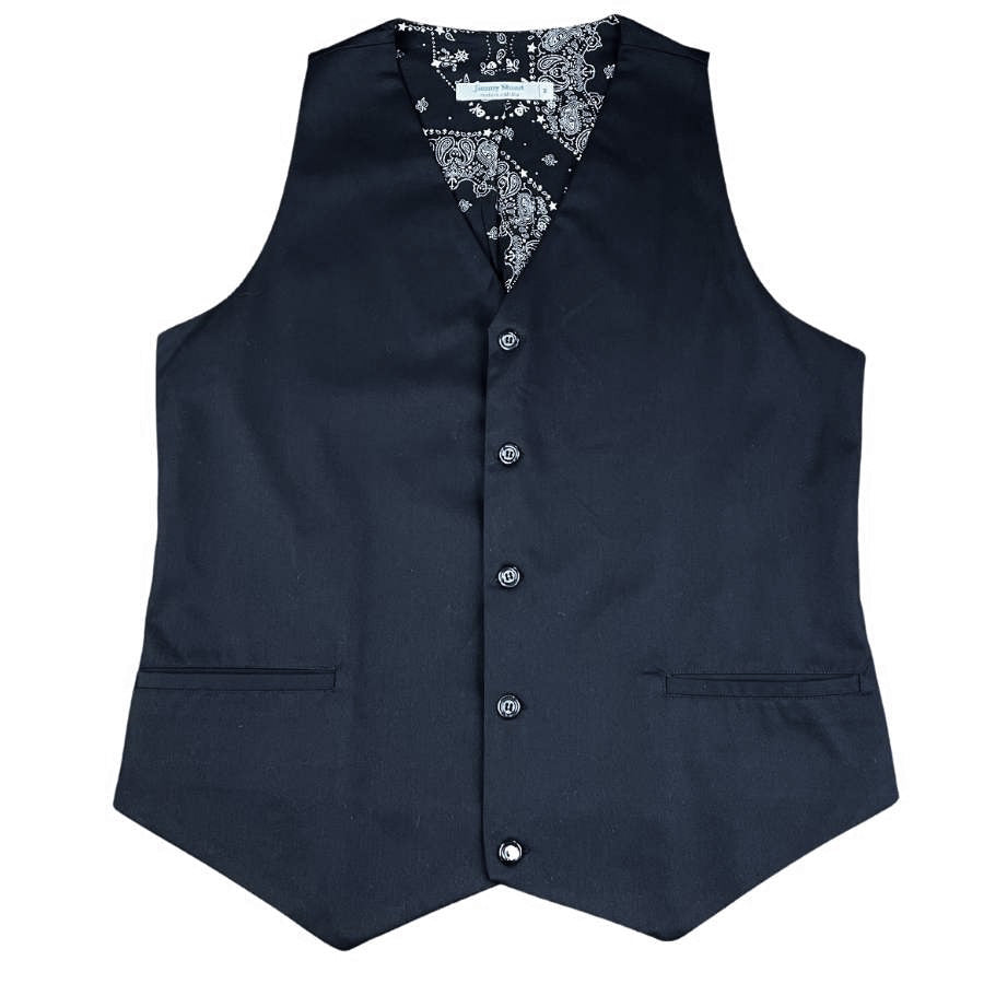 Black Cotton Waistcoat