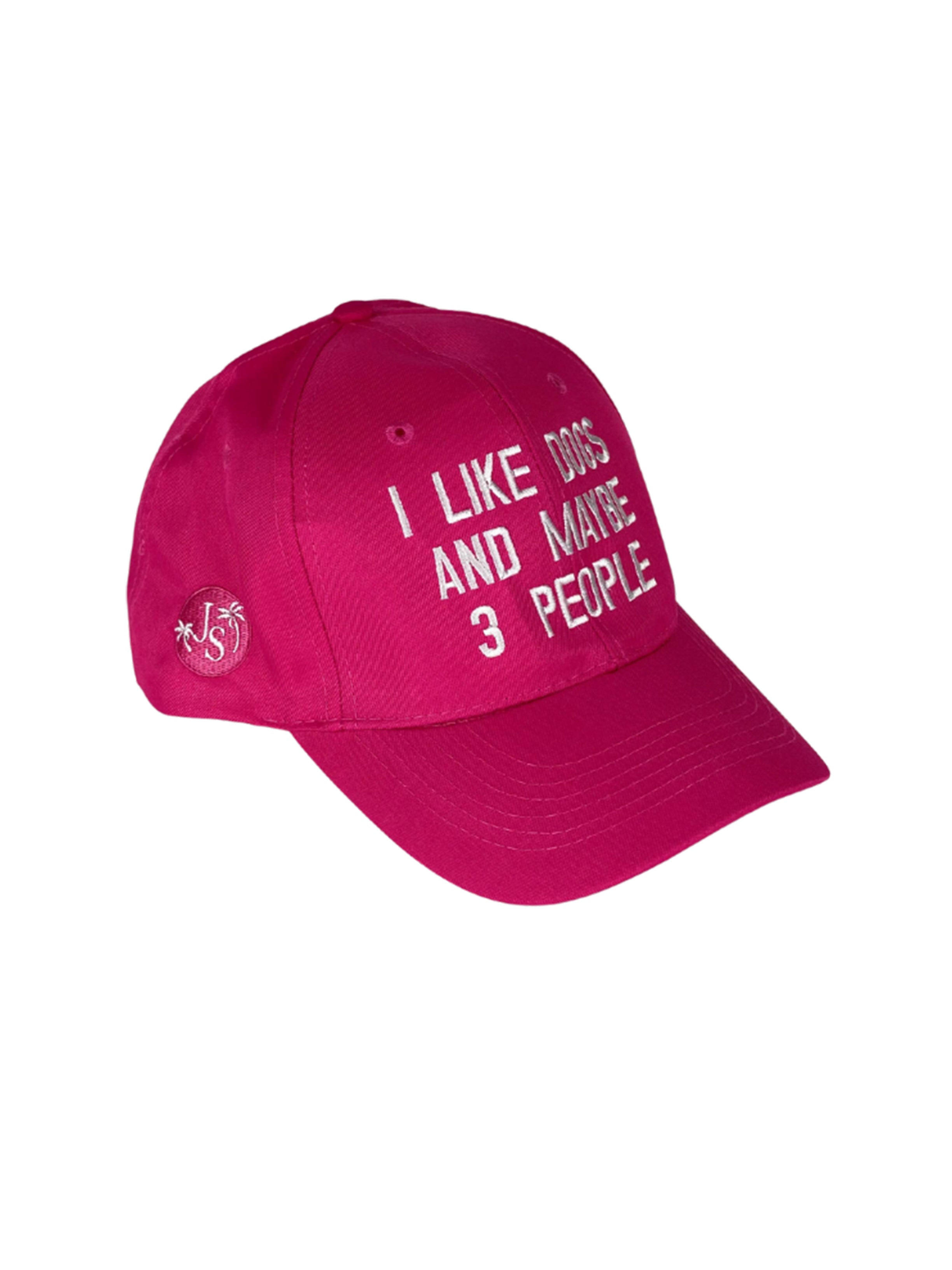 I Like Dogs Unisex Cotton Cap - Hot Pink