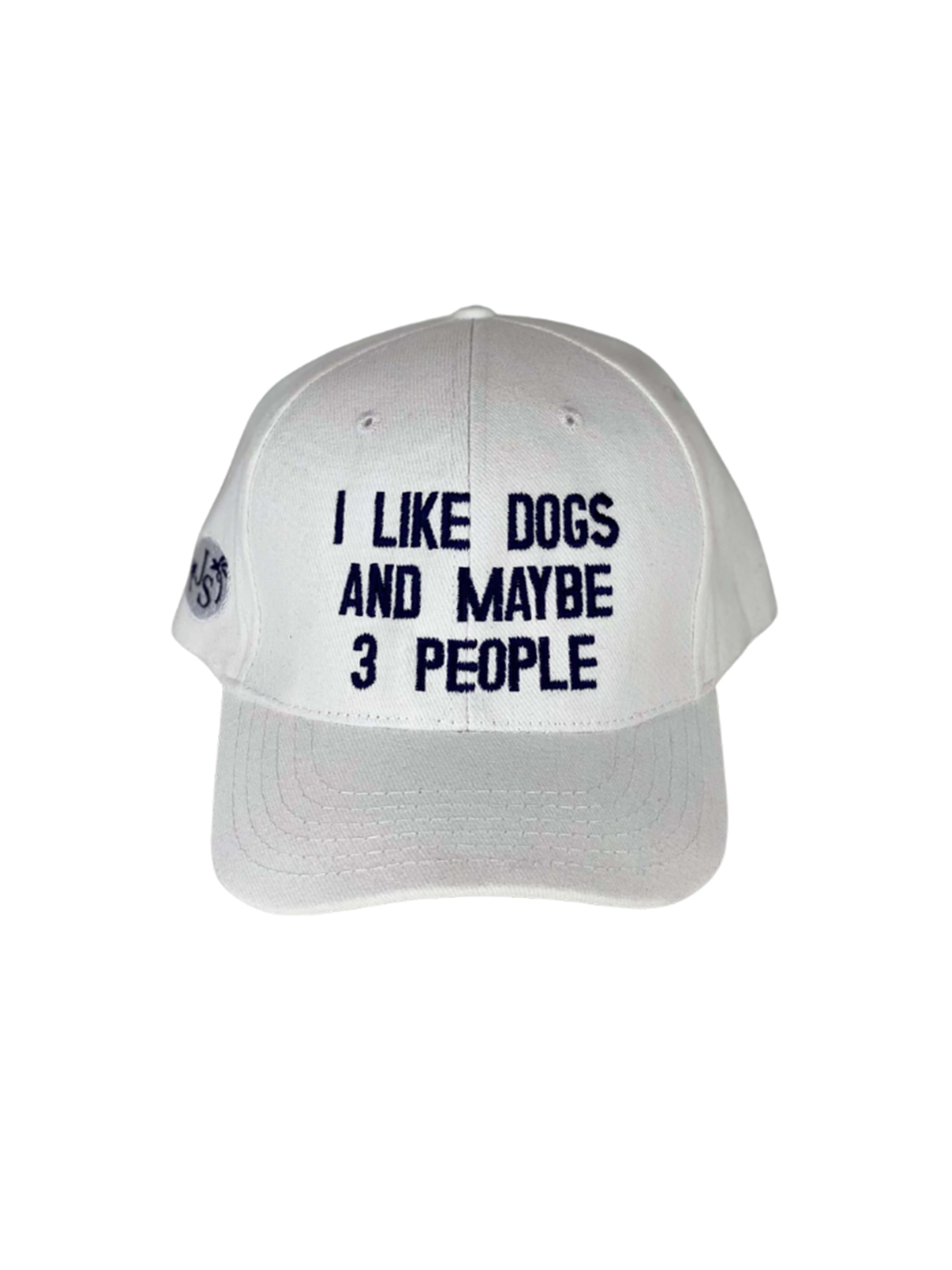 I Like Dogs Unisex Cotton Cap - White