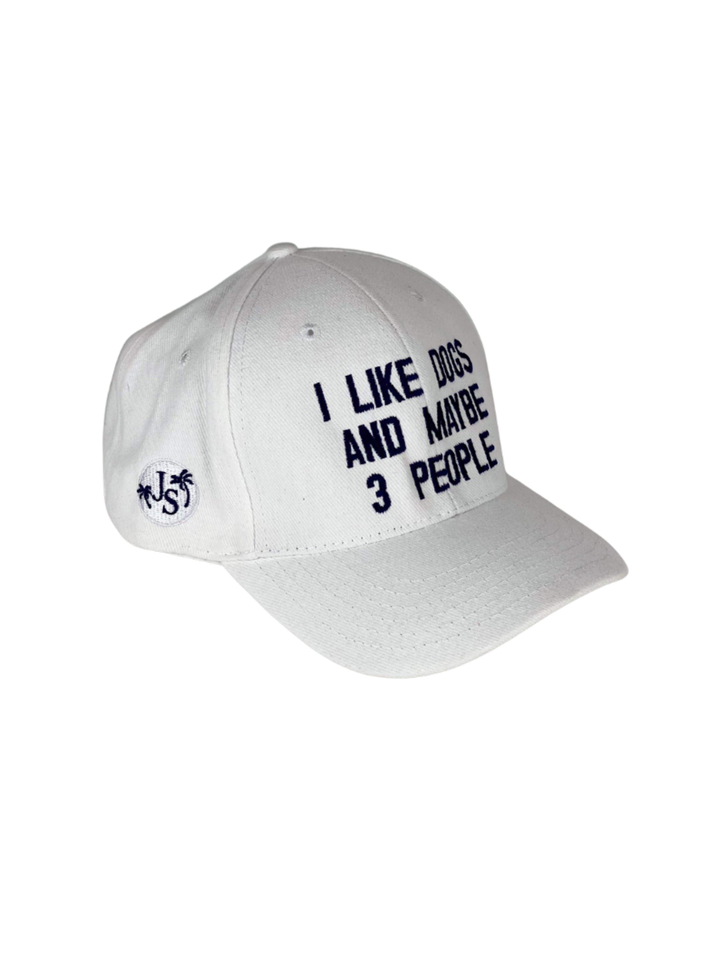 I Like Dogs Unisex Cotton Cap - White