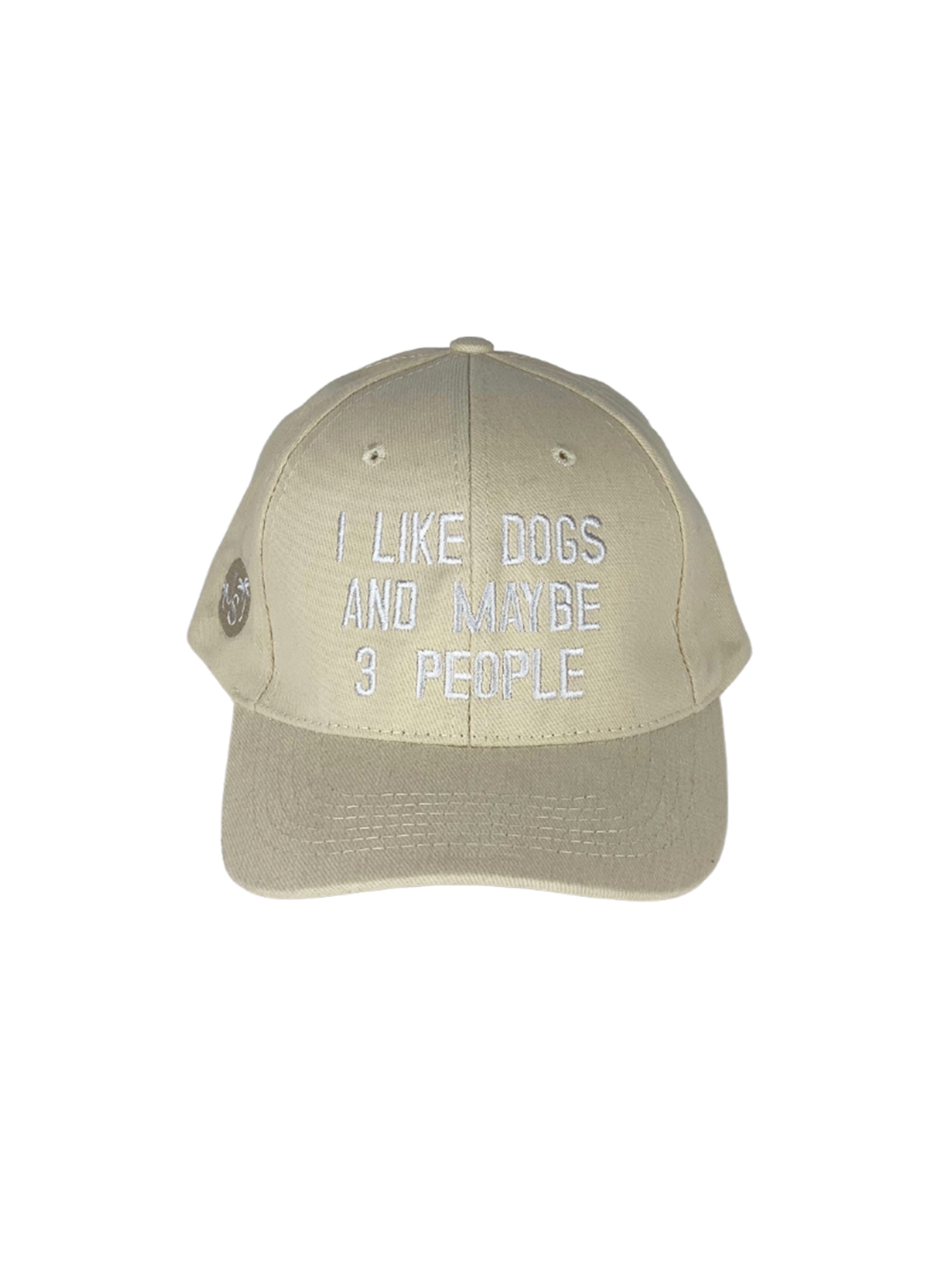 I Like Dogs Unisex Cotton Cap - Cream