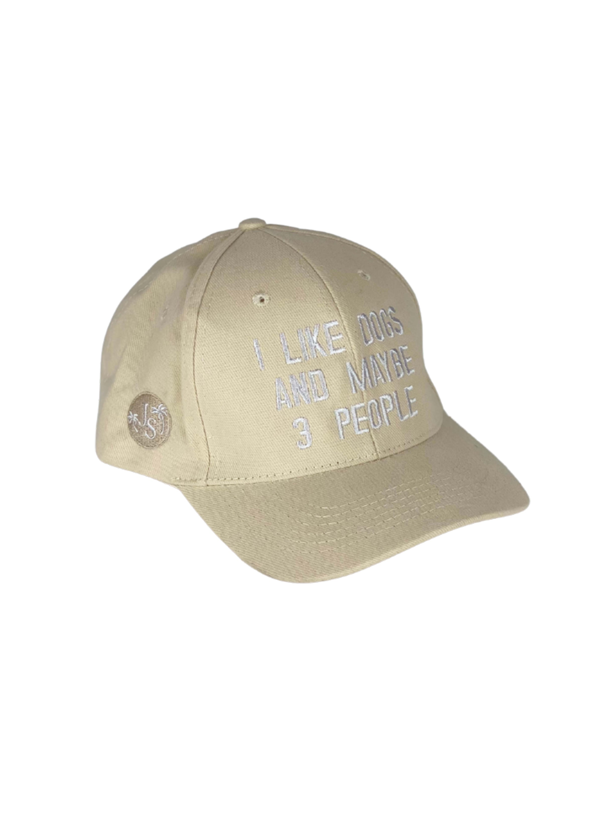 I Like Dogs Unisex Cotton Cap - Cream