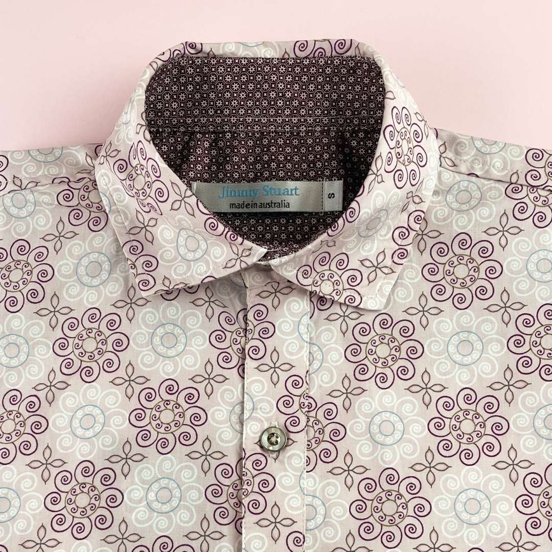 Fawkes Abstract Cotton L/S Shirt - Pink