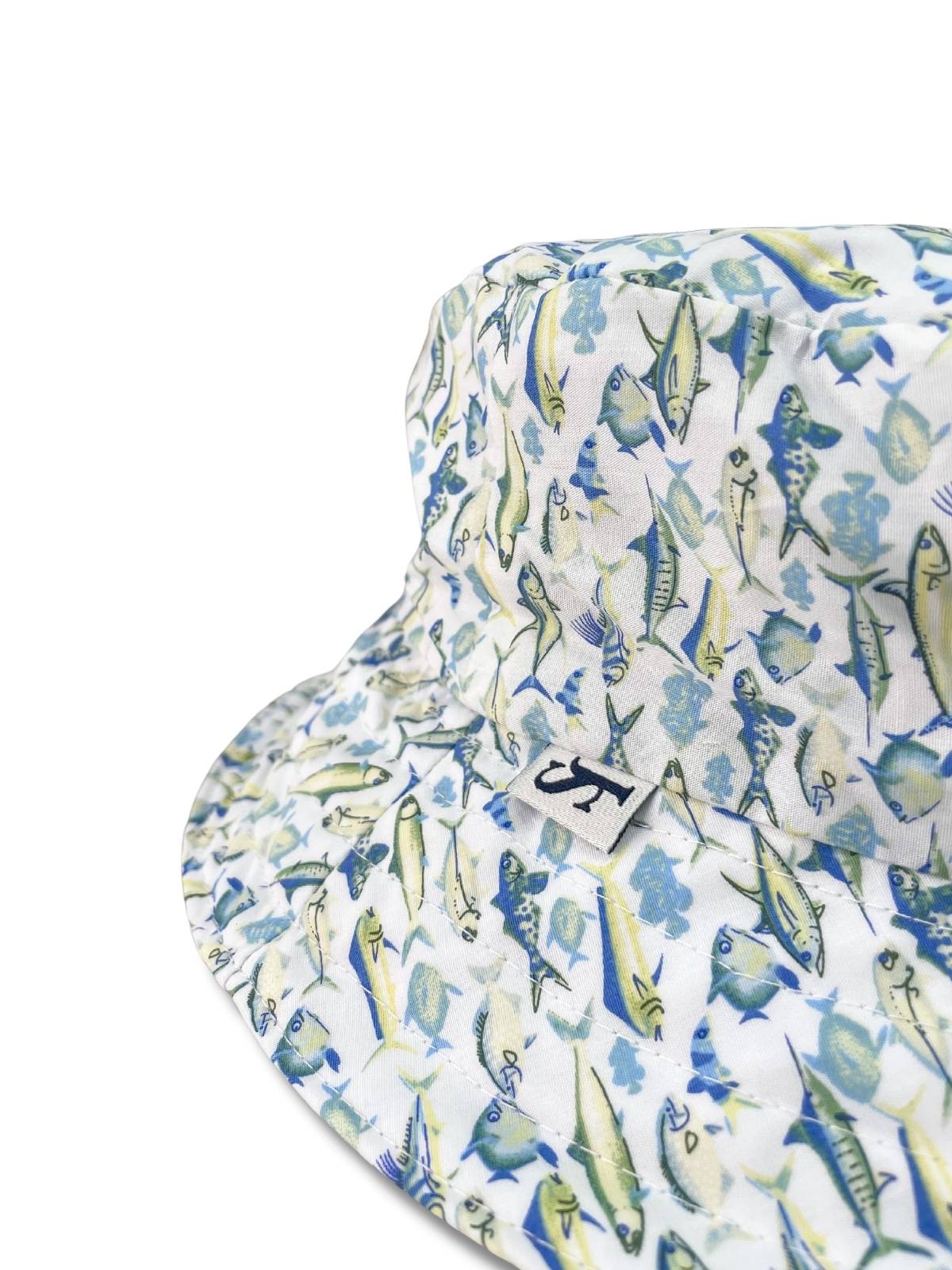 Fish Bucket Hat - Blue/Yellow