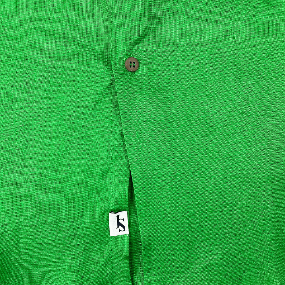 Byron Bay Green Linen L/S Shirt