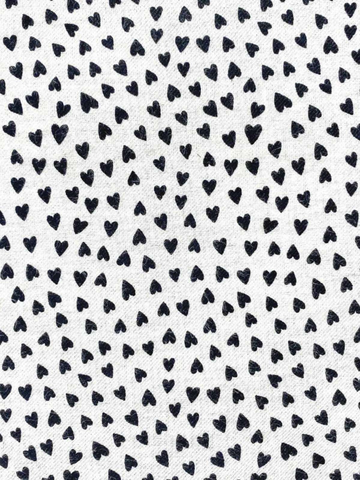 Hearts Abstract Cotton Boxer Short - White/Black