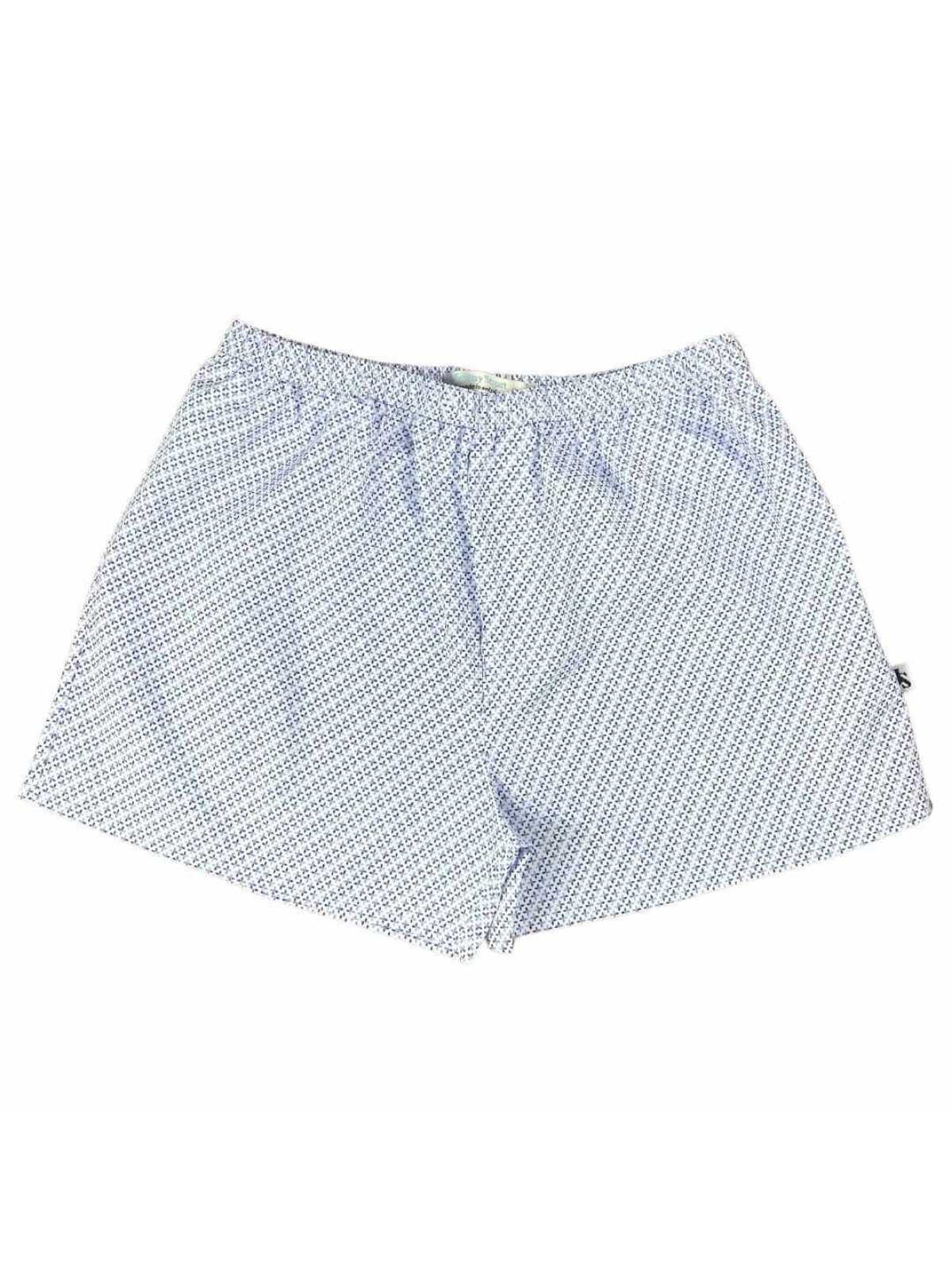 Holland Floral Cotton Boxer Short - White/Blue