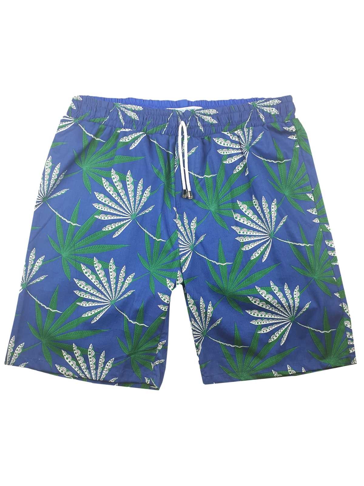 Hooch Abstract Cotton Short - Blue/Green