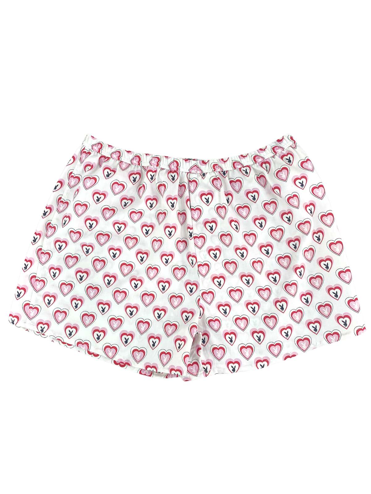 Hugh Abstract Cotton Boxer Short - White/Pink