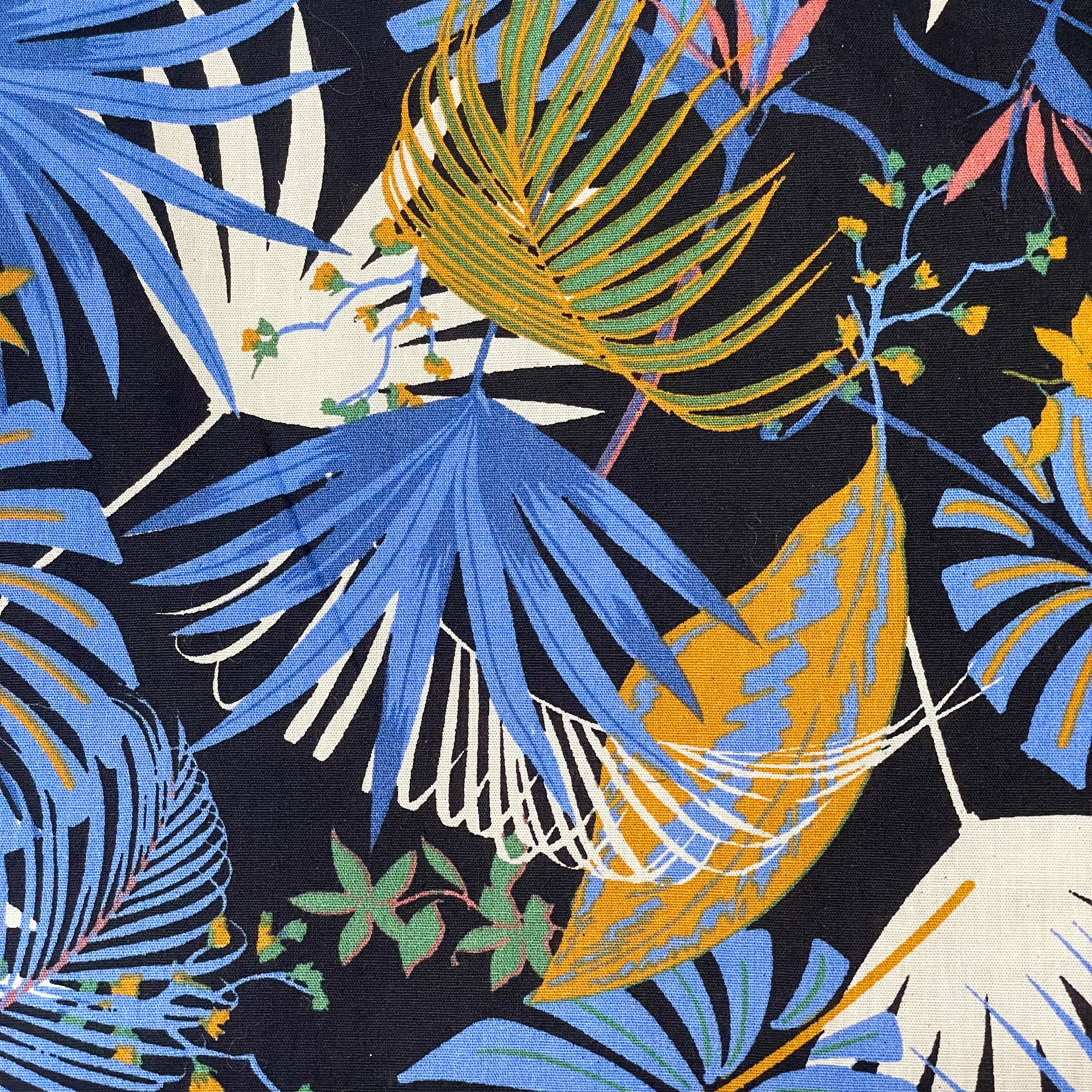 Jackson Floral Cotton S/S Shirt - Blue/Black