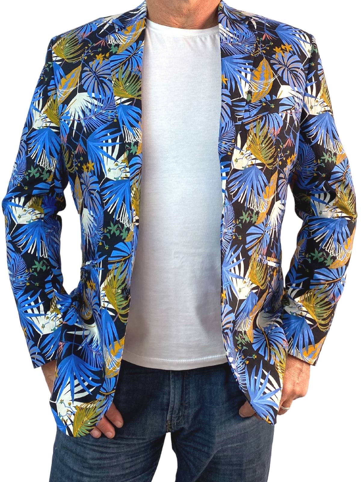 Jackson Floral Jacket - Black/Blue