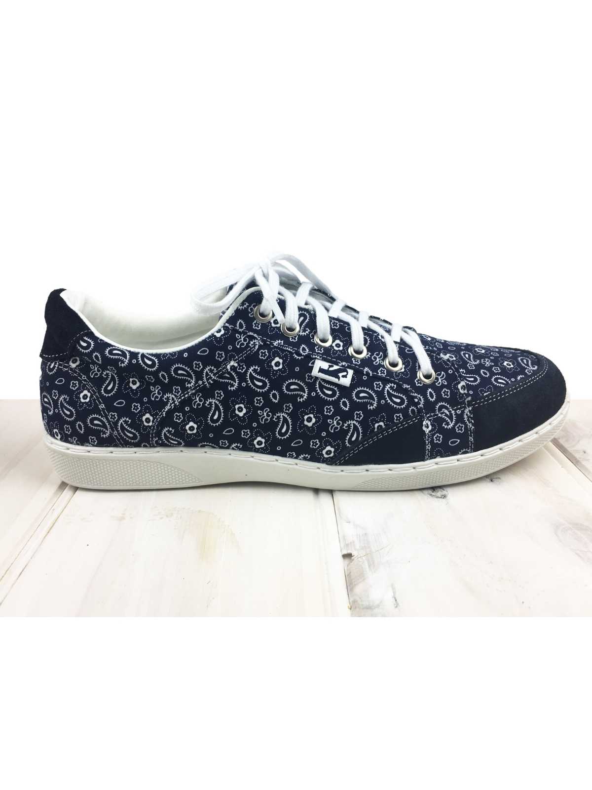 Jersey Paisley Shoe - Navy