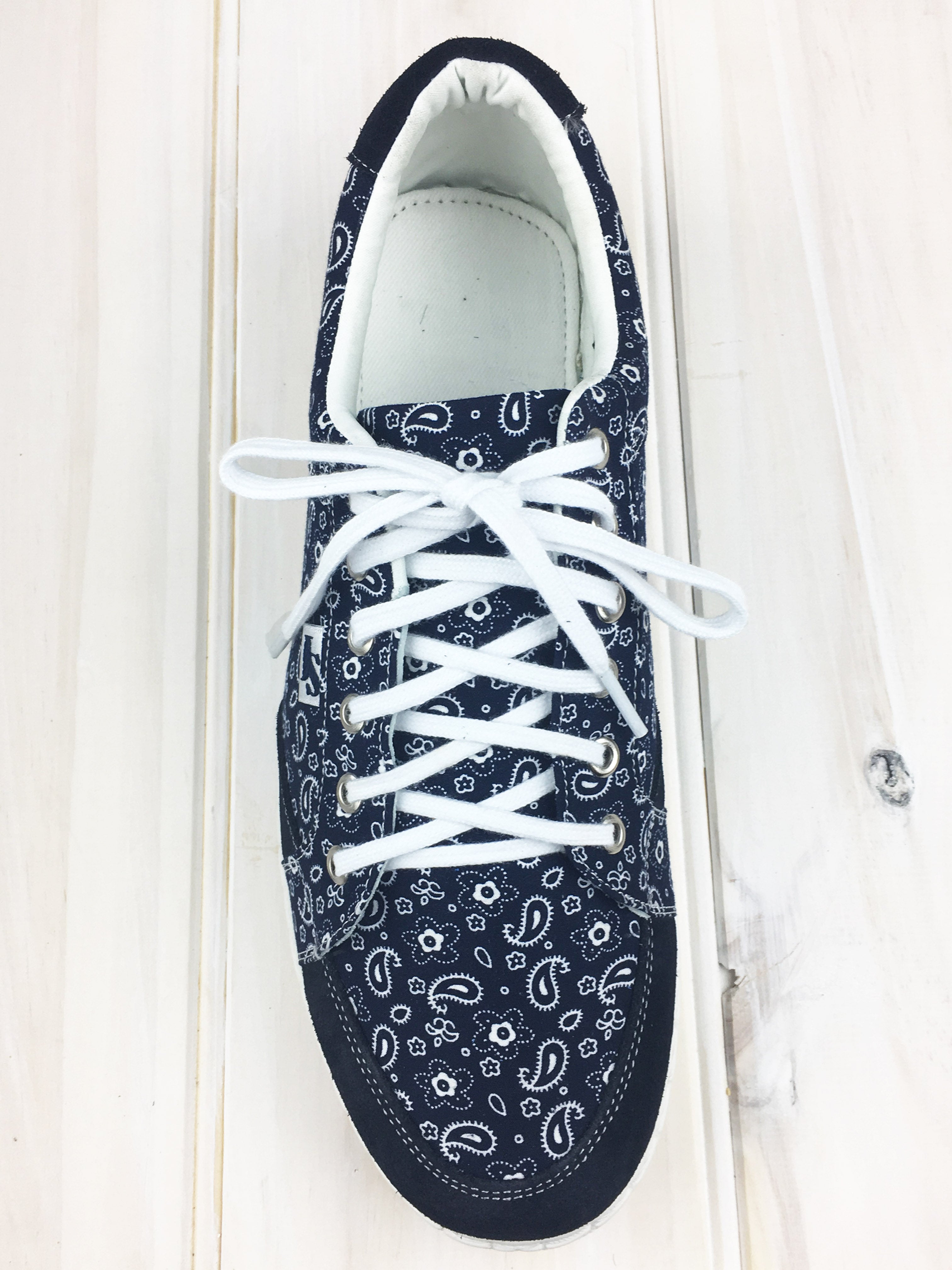 Jersey Paisley Shoe - Navy