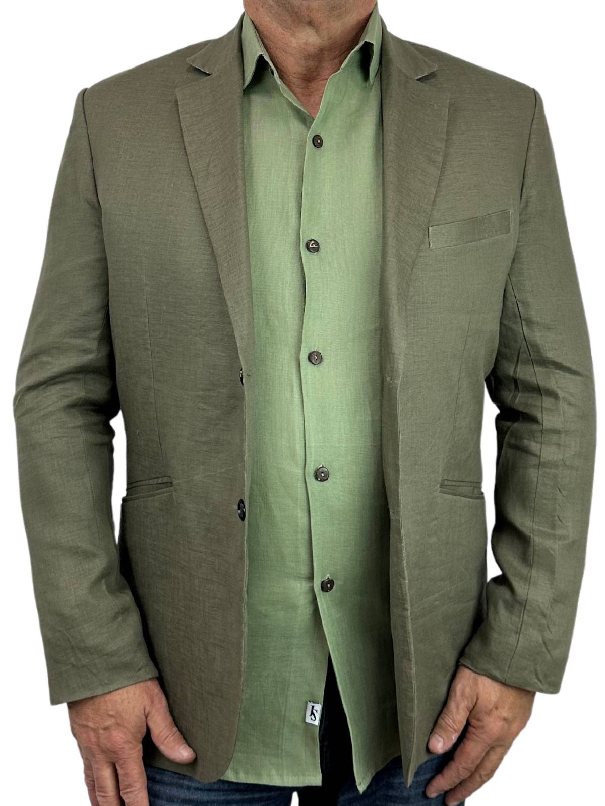 Byron Bay Khaki Linen L/S Shirt