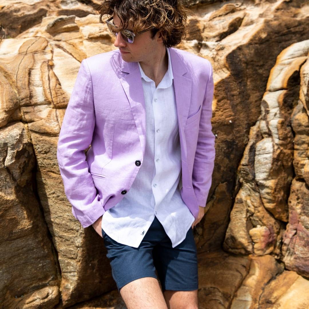 Lilac Linen Jacket